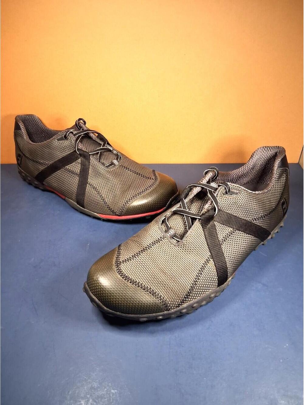 Foot Joy Mens Size 12M M:Project Spikeless Golf Shoes Gray W/Black & Red Accents